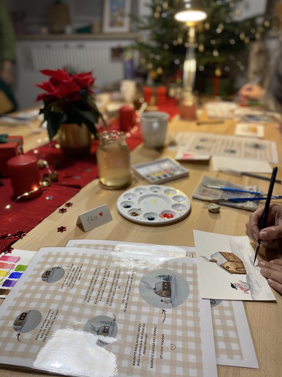 COMPLET🎄✨ ATELIER AQUARELLE MUNICH - Paysage d'hiver - 17 Janvier 2026