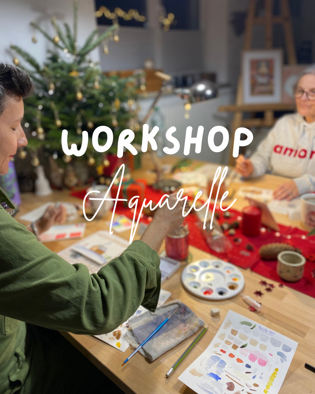 COMPLET🎄✨ ATELIER AQUARELLE MUNICH - Paysage d'hiver - 17 Janvier 2026